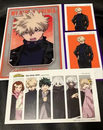 베이스야드 도쿄 히로아카 바쿠고 카츠키 아트 스티커 클리어 아트 카드