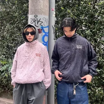 StudentApathy 레오파드 무늬 나일론 자켓