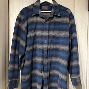 st John's bay 플란넬 셔츠 파랑 그레이