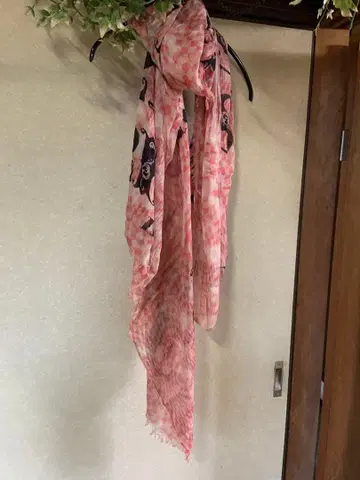 share spirit 핑크 다미에 패턴 대형 스톨 셰어 스피릿