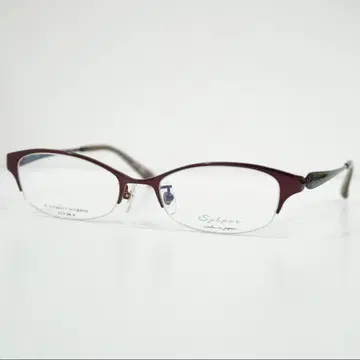 일본제 티타늄 하프 림 안경 프레임 새상품 여성용 경량 렌즈 교환 가능