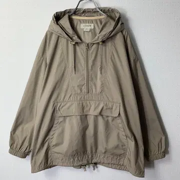 90s J.CREW 아노락 후드티 베이지 폴리에스테르 일본제 화이트 택