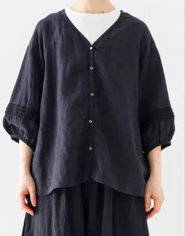 네스트로브 nest Robe 린넨 레이스 슬리브 블라우스