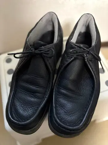 초기 GENERAL RESEARCH 블랙 가죽 신발