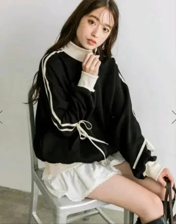 OLIVE des OLIVE 소매 리본 트랙 자켓