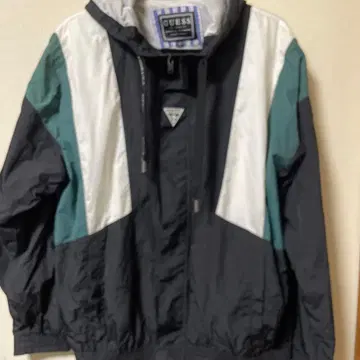 GUESS 후드 부착 나일론 자켓