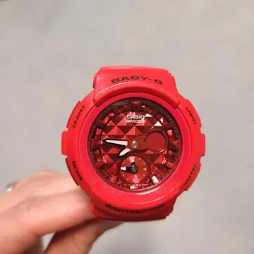 CASIO BABY-G 레드 여성용 손목시계 BGA-195M 최저가?!