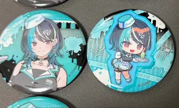 린도 치하야 FLOW GLOW 타워 레코드 카페 캔뱃지 2개