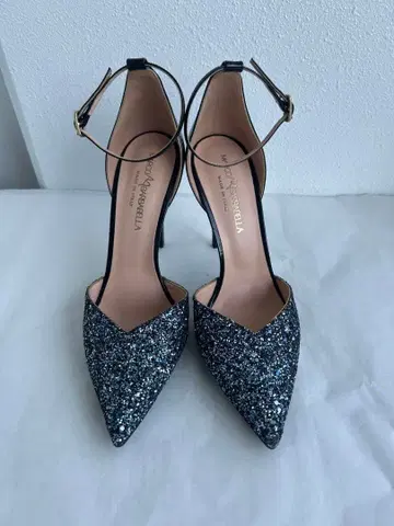 미사용 새상품 글리터 스틸레토 하이힐 26.5