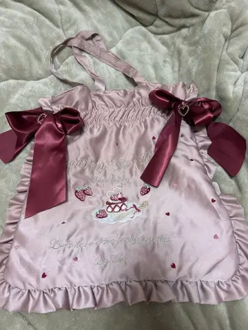 LIZLISA 리즈리사 스트로베리 티 파티 토트백 핑크