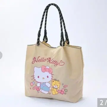 헬로키티 토트백 벚꽃 로프백 나일론백 자수 산리오 시마무라