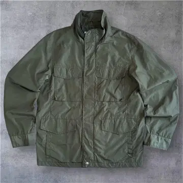 Coen 더블 지퍼 나일론 자켓 밀리터리 카키 아메카지 기믹