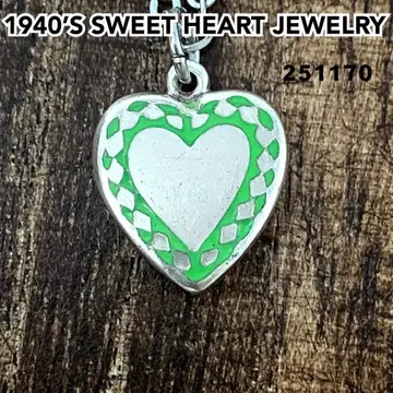 스위트하트 주얼리 하트 에나멜 실버 빈티지 목걸이 1