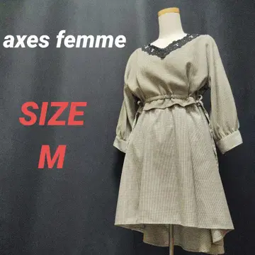 axes femme 원피스 하운드투스 비쥬 그레이 피쉬테일