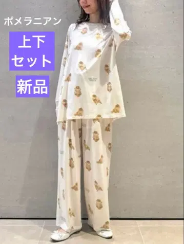 [ 새상품 ] 젤라또피케 포메라니안 올 패턴 롱 T & 롱 팬츠