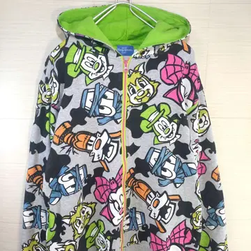 디즈니 후드티 미키마우스 올 패턴 풀 집업