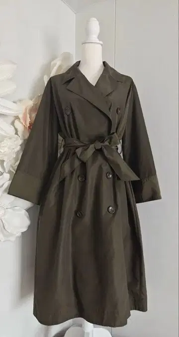 Aimer Acret 에메 트렌치코트 카키 9호 M 롱