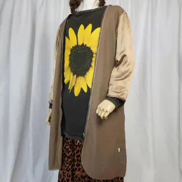 80s USA제 런던 포그 라이너 코트 브라운 x 골드 계열 L 상당