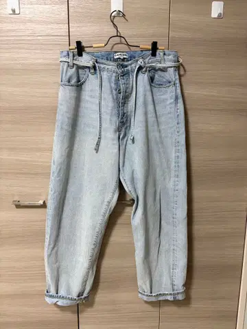 CAHLUMN 카우라무 셀비지 데님 팬츠 배기 유즈드 L