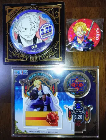 원피스 사보 벌스데이 캔뱃지 아크릴 스탠드