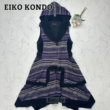 레어 42 [ E-clat ] 변형 롱베스트 원피스 플레어 후드 일본제