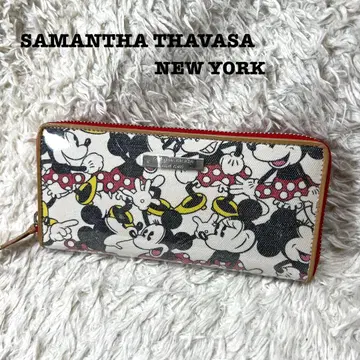 컨디션 최상 사만다 타바사 디즈니 미니 장지갑 라운드 지퍼 올 패턴