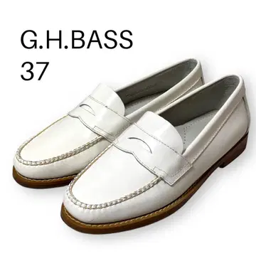[ 새상품급 ] G.H. BASS WEEJUNS 코인 로퍼 화이트 37
