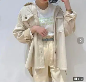 [택 포함 새상품] 스웨이드 자켓 아이보리 봄 아우터