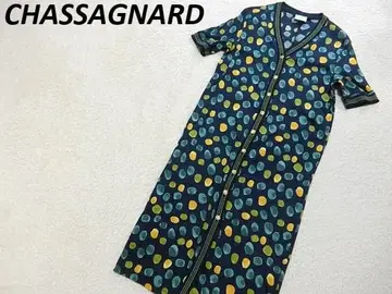 프랑스제 CHASSAGNARD 샤사냐르 올 패턴 원피스 44