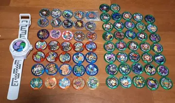 DX 요괴워치 본체와 요괴 메달 72장 세트 초회판 레어 귀중