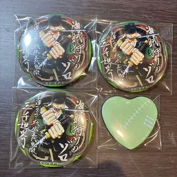 원피스 조로 검호 하트형 캔뱃지 배지 야라