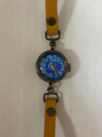 핸드메이드 손목시계 여성용 놋쇠 가죽 벨트 앤티크 작동 미확인