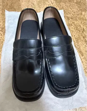 블랙 로퍼 플랫슈즈 고등학생 스쿨 슈즈