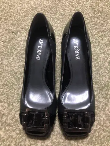 [새상품급] BARCLAY 버클레이 스퀘어토 펌프스 23cm 일본제 블랙