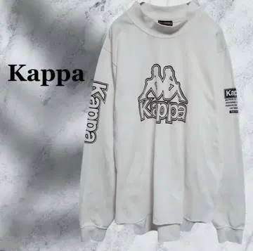 [ 카파 ] 긴팔 티셔츠 [ F ] 화이트 로고 하이넥 롱티
