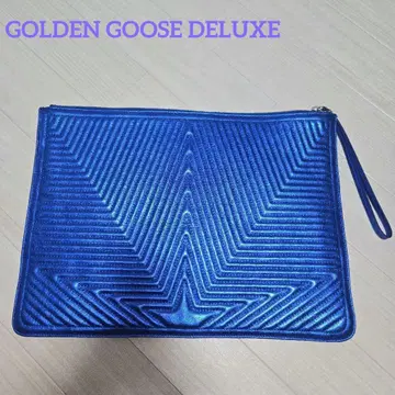 골든구스 디럭스 메탈릭 블루 A4 대응 백