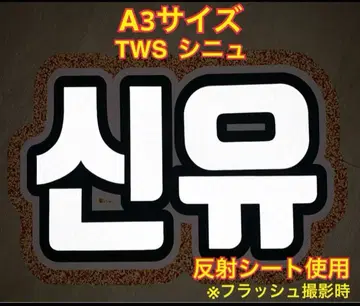 TWS 투아스 신유 부채 문자 반사 시트 사용 네임 보드 A3