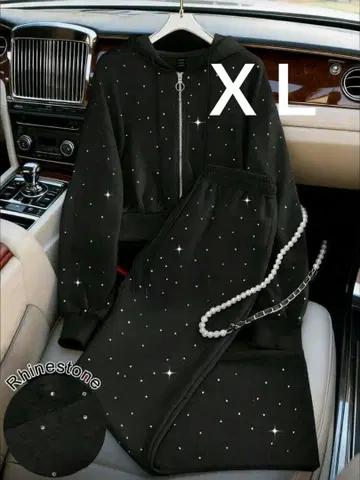 SHEIN 큐빅 셋업 블랙