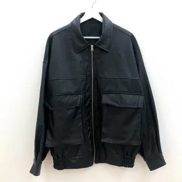 WEGO 인조 가죽 집업 블루종 블랙 F 위고