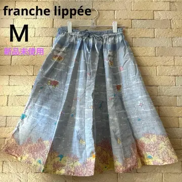 미사용 새상품 프랑슈리페 바다 인어 그림체 롱 스커트 M 페티코트 포함