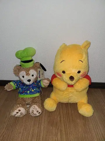 더피 셰프 봉제 인형(미국 디즈니에서 구매)과 푸우 세트