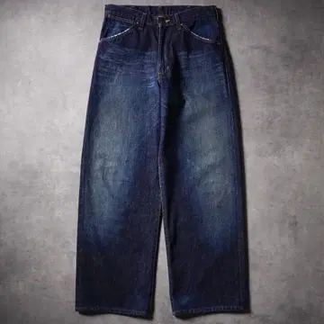 00s Wrangler 배기진 데님 팬츠 빨간색 귀 셀비지