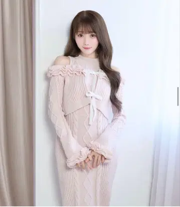 로제 뮤즈 Cable knit o/p set