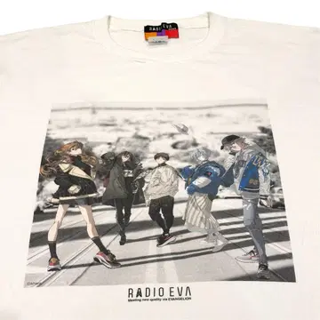 RADIO EVA 에반게리온 T셔츠 XXL 아야나미 레이 아스카 화이트