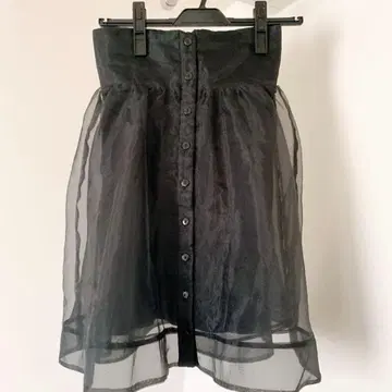 새상품급 SNIDEL 오간자 플레어 스커트 비침