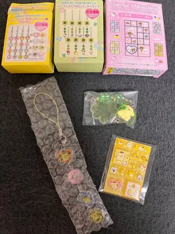 시크릿 클로버 스트랩 오하기풍 액세서리 폼폼푸딩 3개