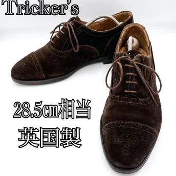 트리커스 가죽 신발 윙팁 스웨이드 UK 10 브라운 영국제