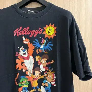 Kellogg's Breakfast Club T셔츠 XL 페이드 블랙