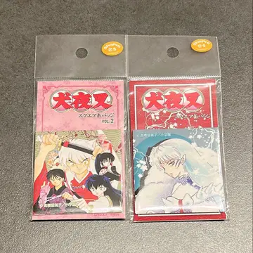 이누야샤 카고메 셋쇼마루 원작 그림 스퀘어 캔뱃지 2개 세트