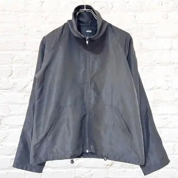 saucy 하이넥 후드티 나일론 자켓 블랙 스포츠 웨어